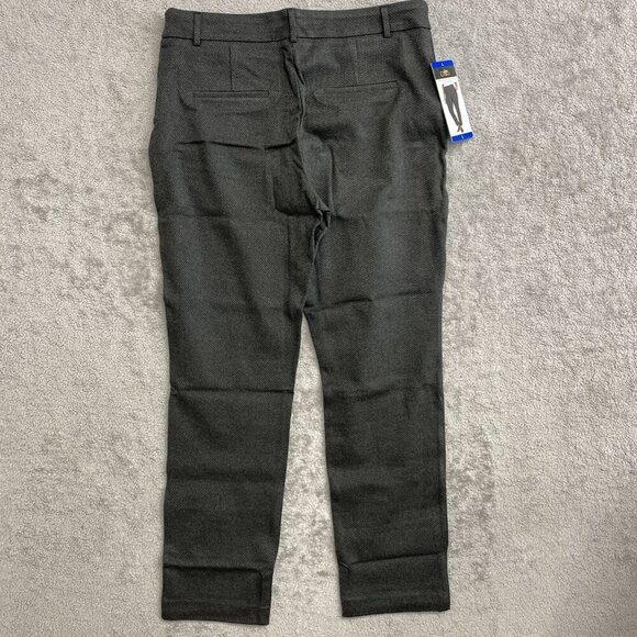 NEW Dalia Women's L Charcoal Gray Slim Fit Pants With Tummy Control Panel - Picture 3 of 8